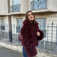 Wine Fur Luxe Jacket