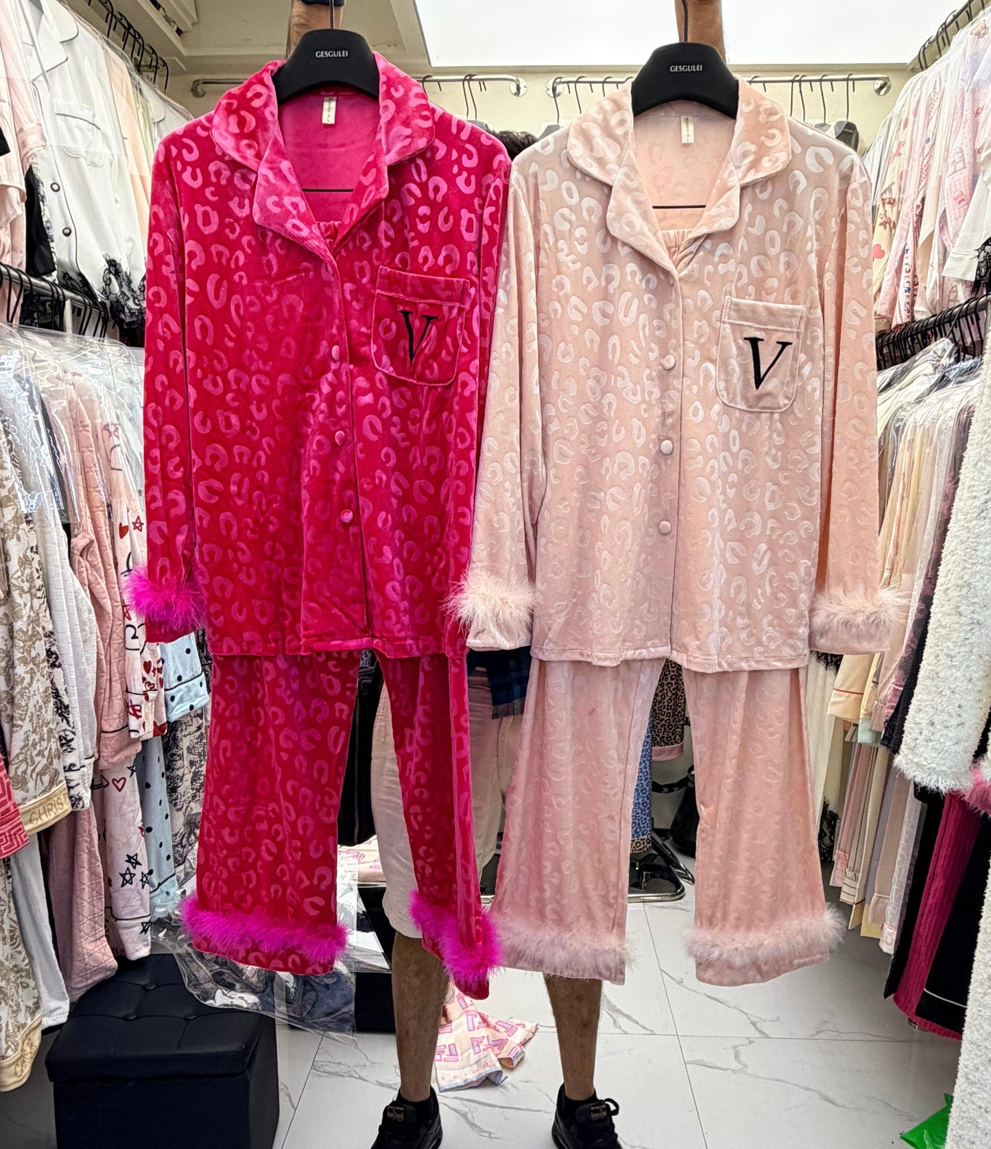 V Monogram Velvet Luxe Nightsuit