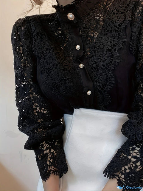 Vika Luxe Lace Shirt