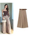 Satin silk high waist pants