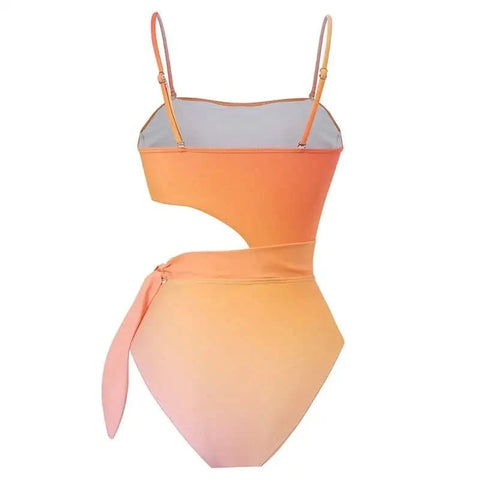 Ombree & floral swimsuit