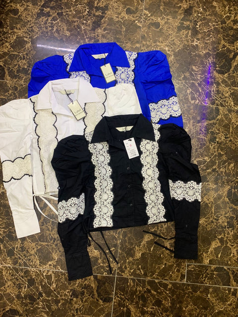 Cotton Lace Work Shirt
