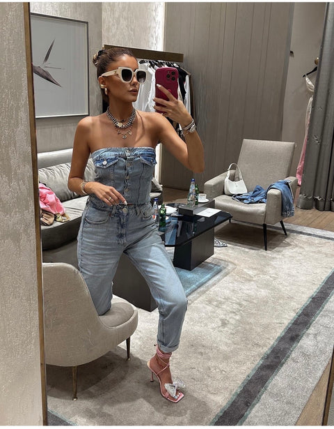 Denim jumpsuit zar