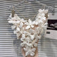 Petal bloom sheer corset  top