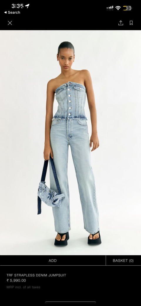 Denim jumpsuit zar