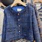 Indigo Charm Tweed Blazer