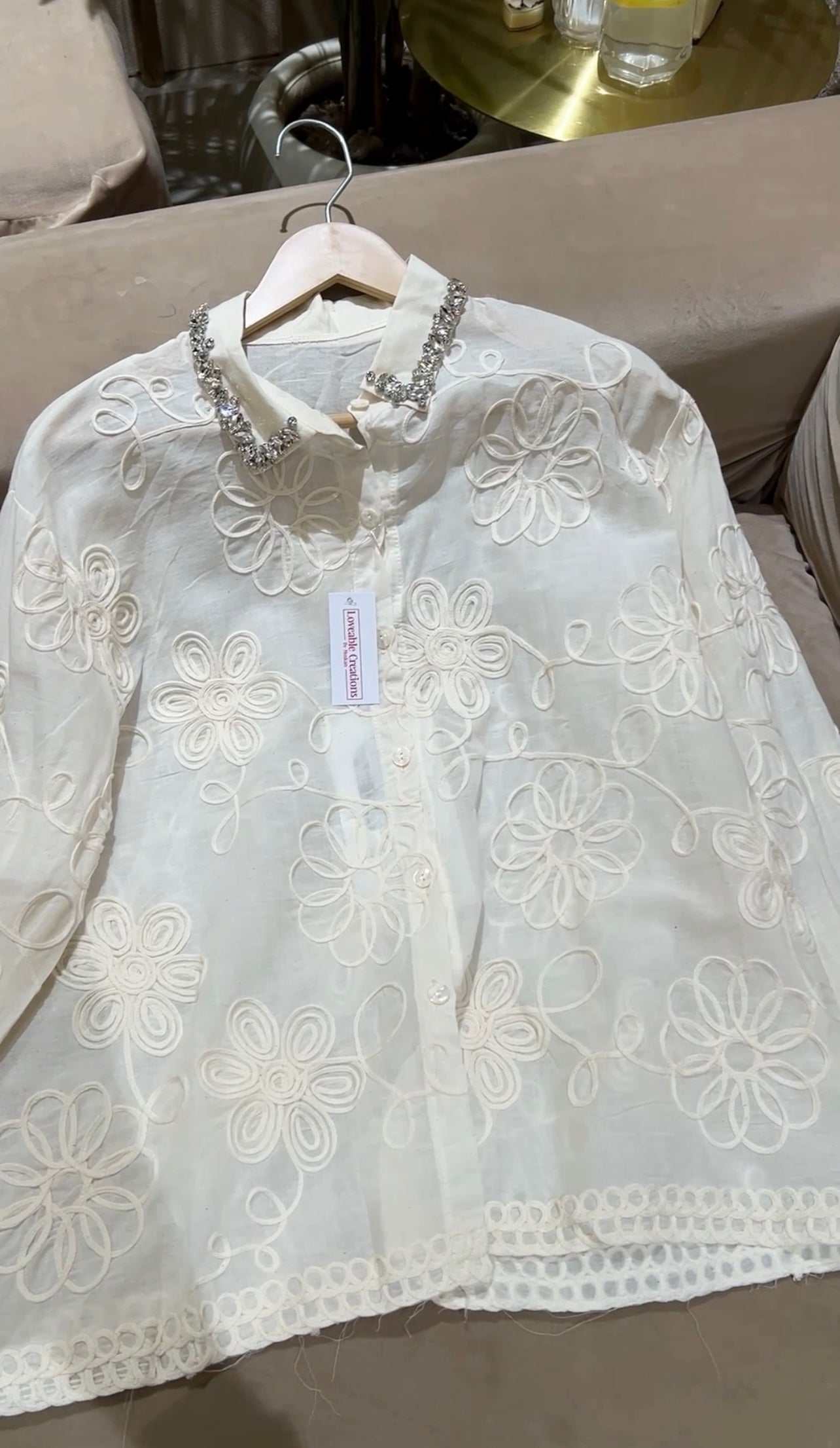 Mehar Embellish Linen Shirt