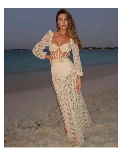 Femella Statement Beach Dress - Swimsuit attached with skirt (Resort Wear)