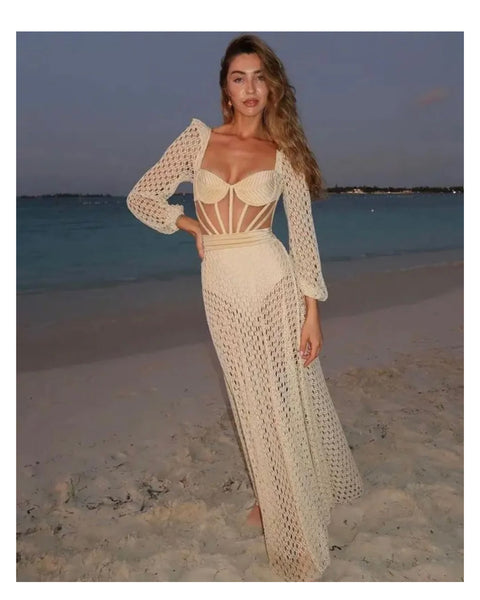 Femella Statement Beach Dress - Swimsuit attached with skirt (Resort Wear)
