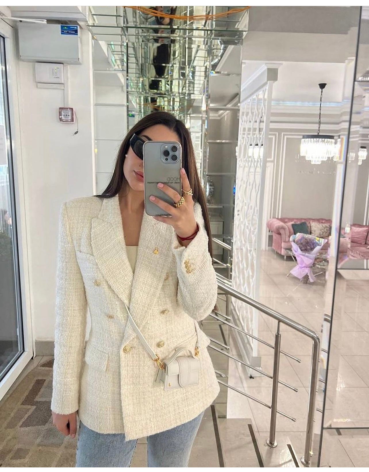 White Tweed Blazer
