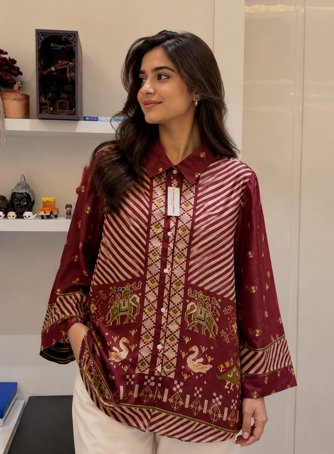 Ajrak Summer Crepe Shirt