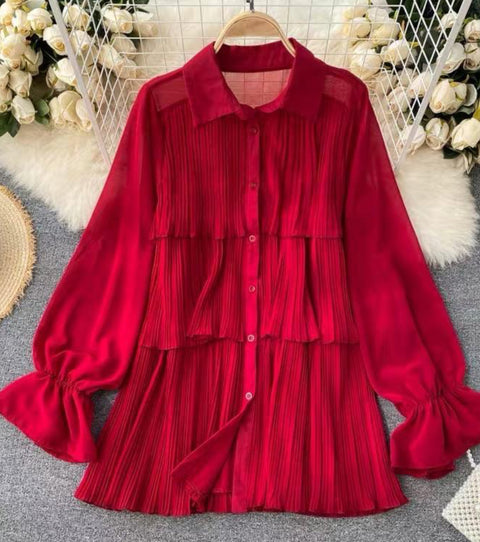 Pleated summer dress
