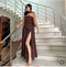 Cocoa Luxe Slit Dress