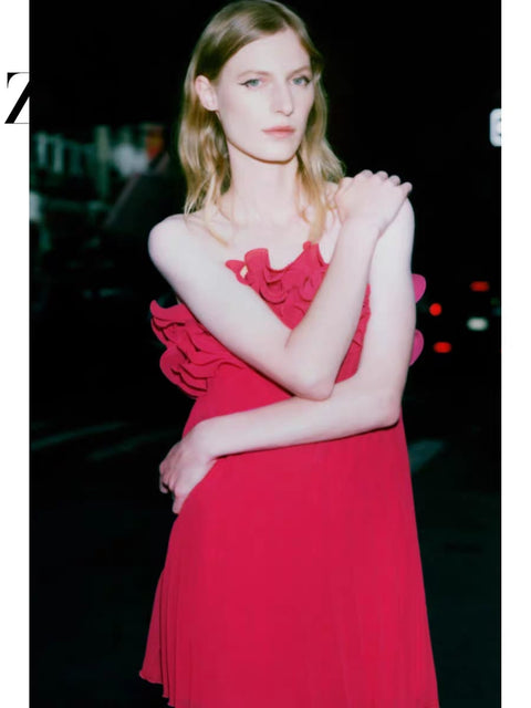 Ruffle Evening Dress