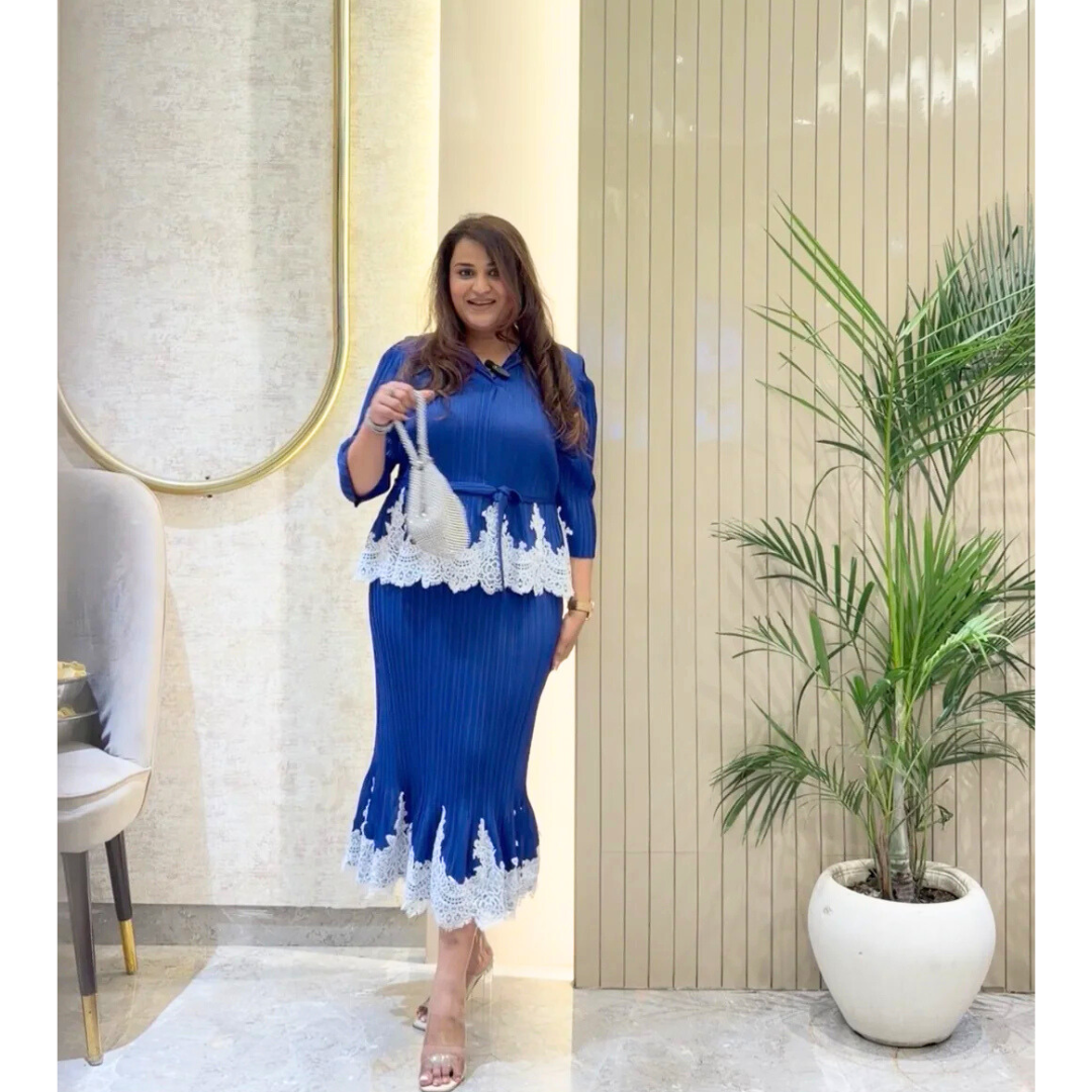 Elara Luxe Pleated Dress