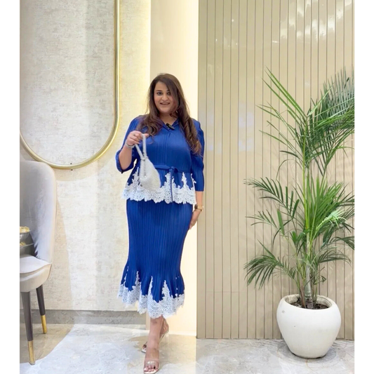 Elara Luxe Pleated Dress