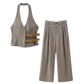 Halter Vest Pants suit set
