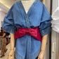 Denim Bow Bluose