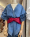 Denim Bow Bluose