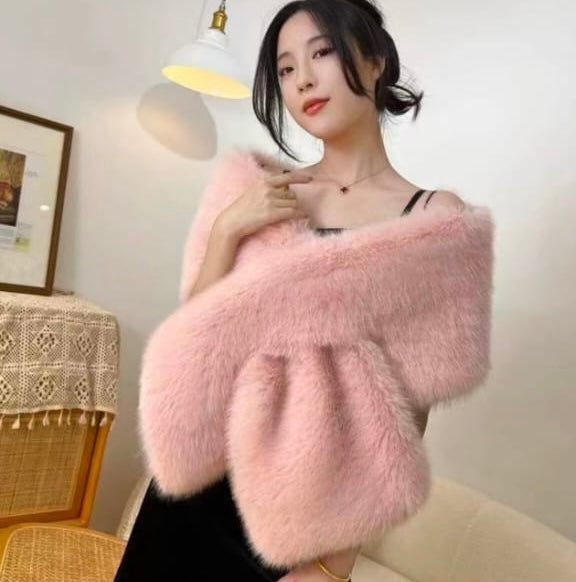 Crimson Elan Fur Wrap