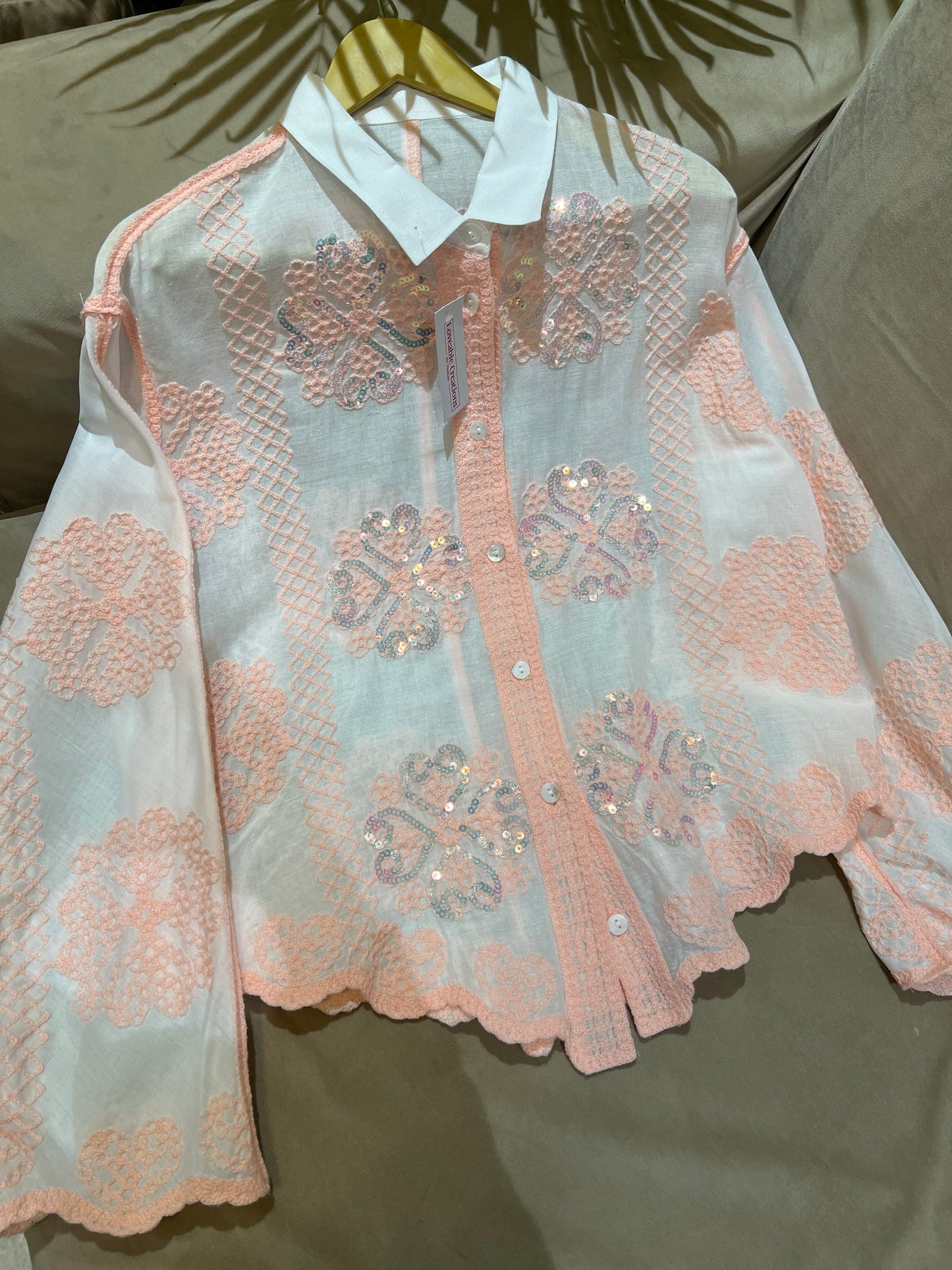 Aza Luxe Crochet Shirt