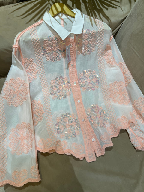 Aza Luxe Crochet Shirt