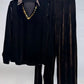 Noir Glam Velvet Cords Set