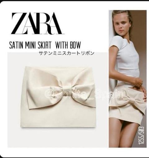 Satin Bow Skirt