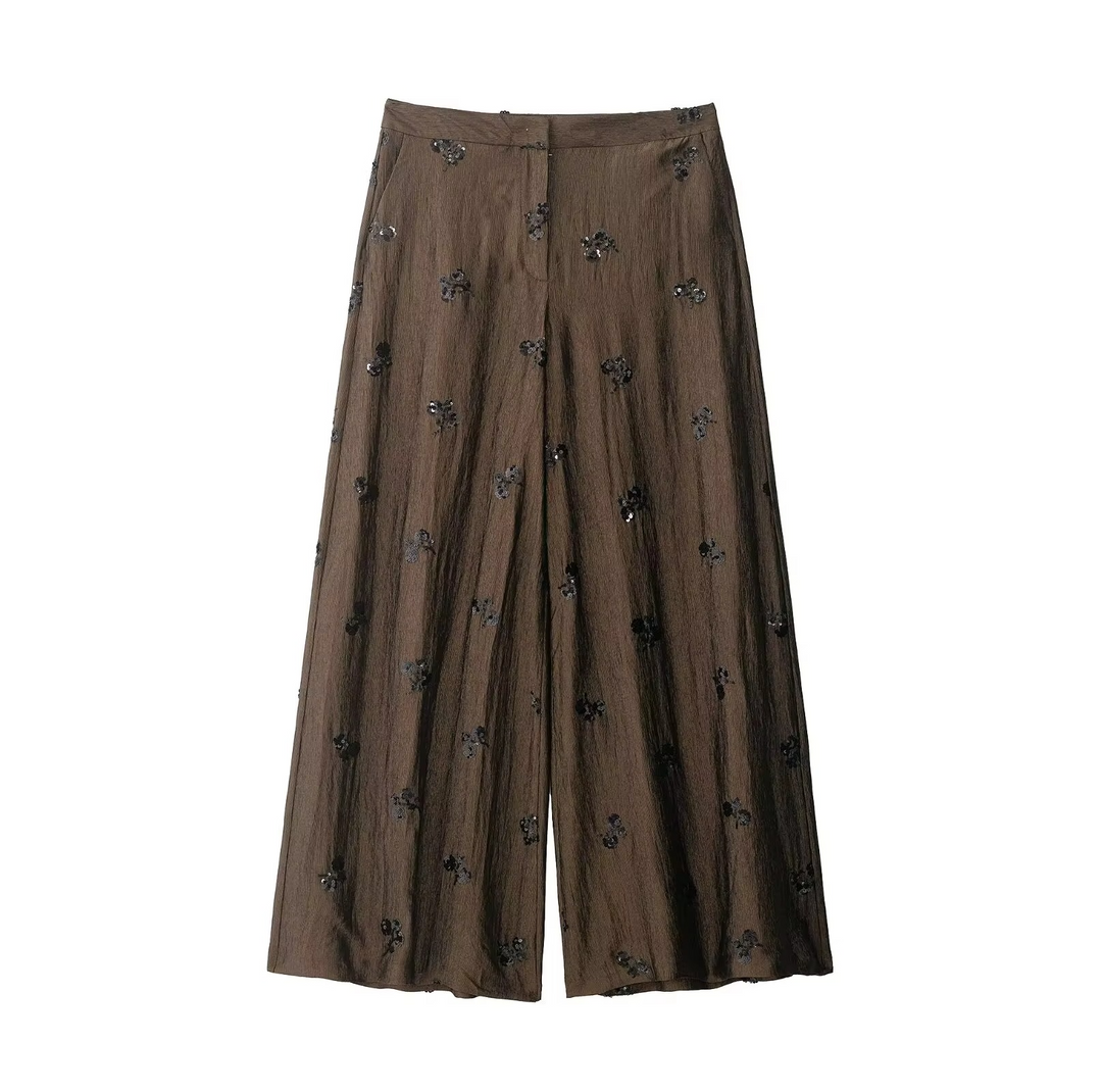 Mocha Fleur Halter Cords Set
