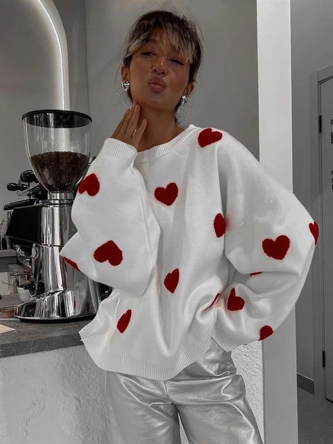 Plush Heart Sweater