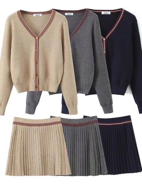 Soft Neutral Skirt Set