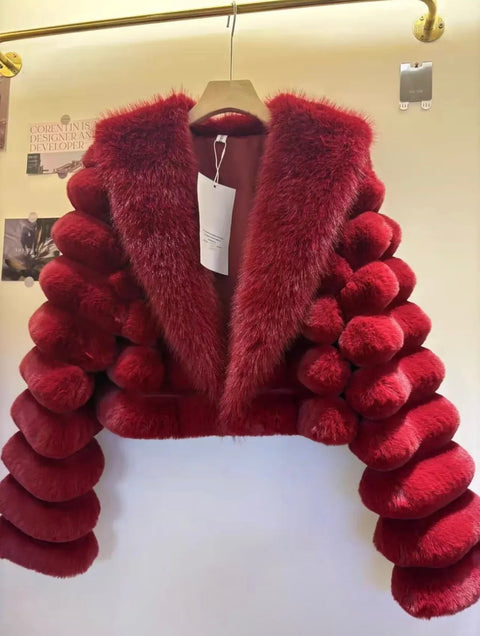 Crystal Luxe Puff Fur Jacket