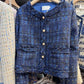 Indigo Charm Tweed Blazer