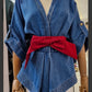 Denim Bow Bluose