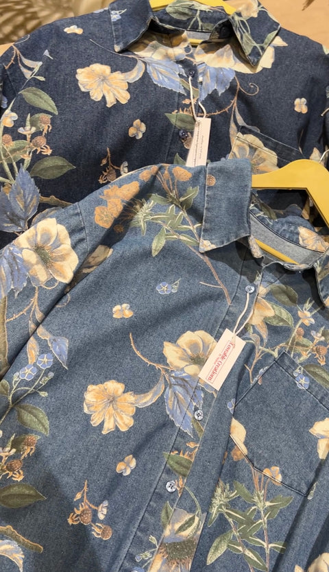 Denim Floral Shirt