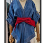 Denim Bow Bluose