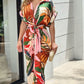 Floral Drape Dress