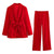 Red Blazer Pant Set