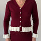 Merlot Ruffle Knit Skirt Set