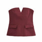 Pocketed Blazer Tube Tops
