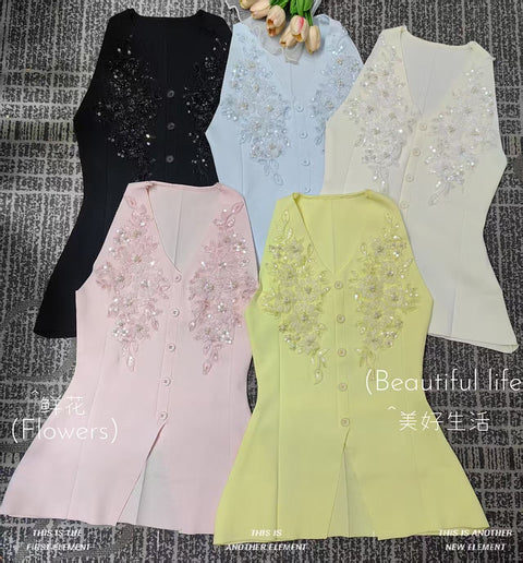 Nira Embriodered Luxe Top