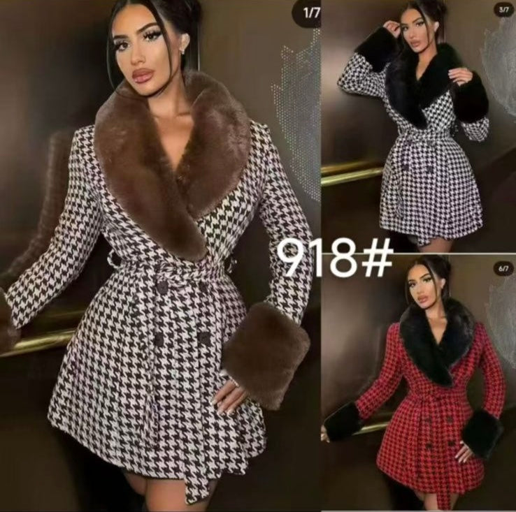 Winter Charm Luxe Trench Coat