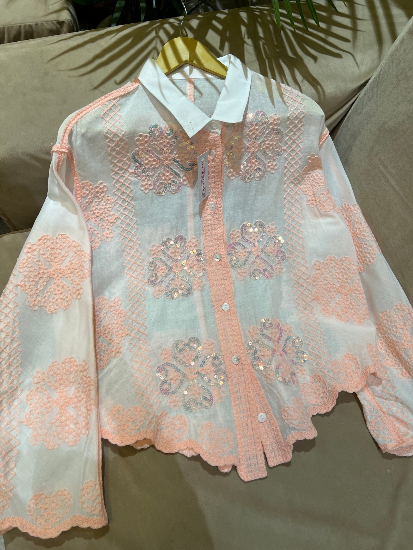 Aza Luxe Crochet Shirt
