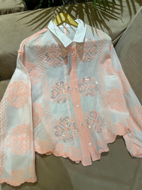 Aza Luxe Crochet Shirt