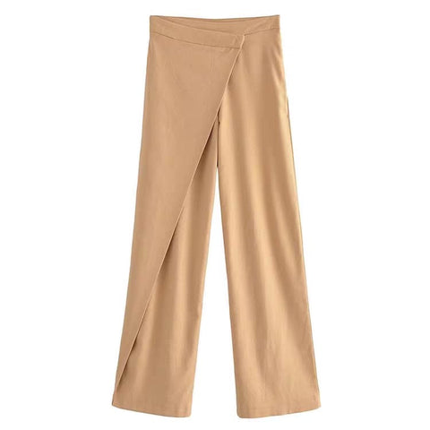 High waist wide leg pants
