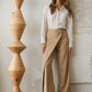 High waist wide leg pants