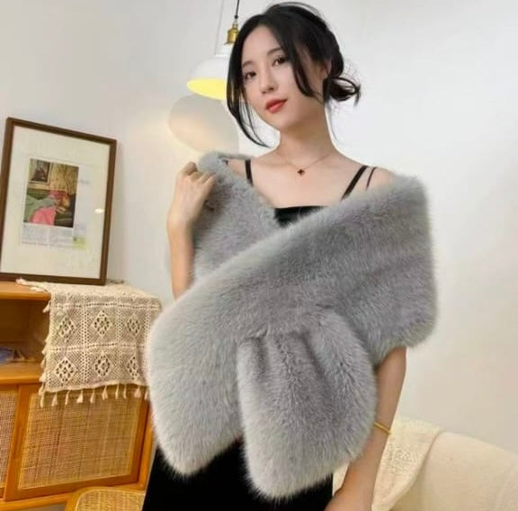 Crimson Elan Fur Wrap