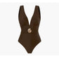 Mocha Luxe Monokini Sarong Set