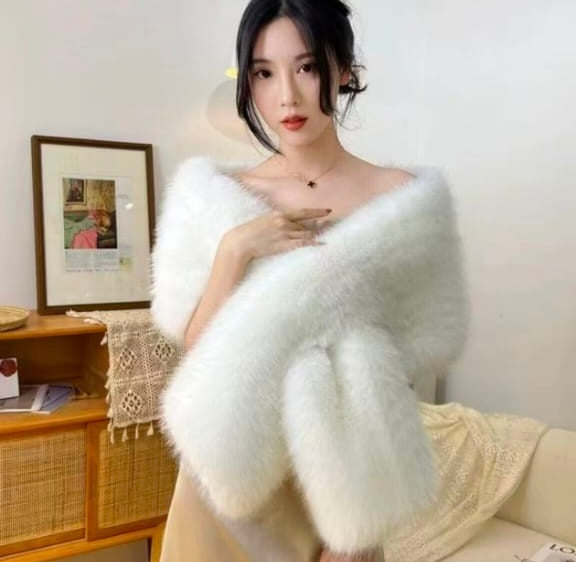 Crimson Elan Fur Wrap