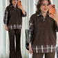 Plaid Knit Luxe Cords Set